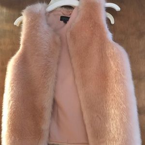Top shop pink fur vest from Nordstrom’s